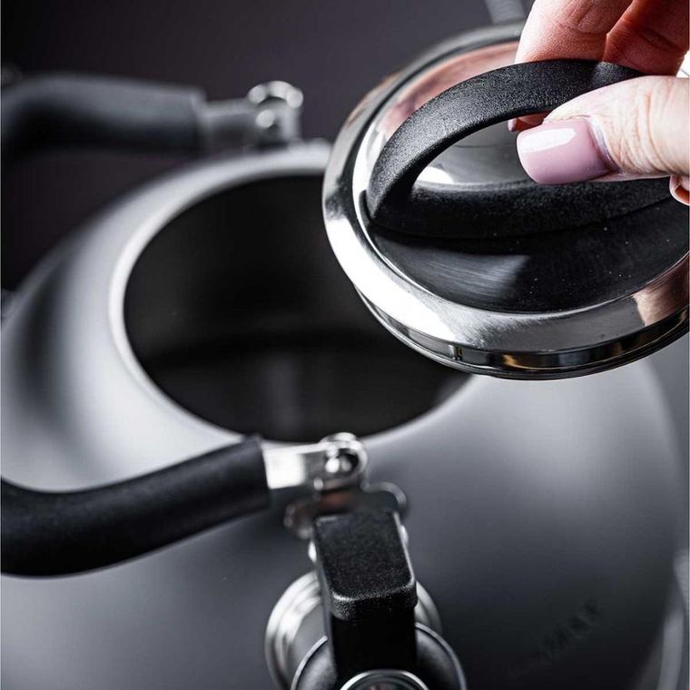 Kinghoff, czajnik z gwizdkiem, szary, 1,8l