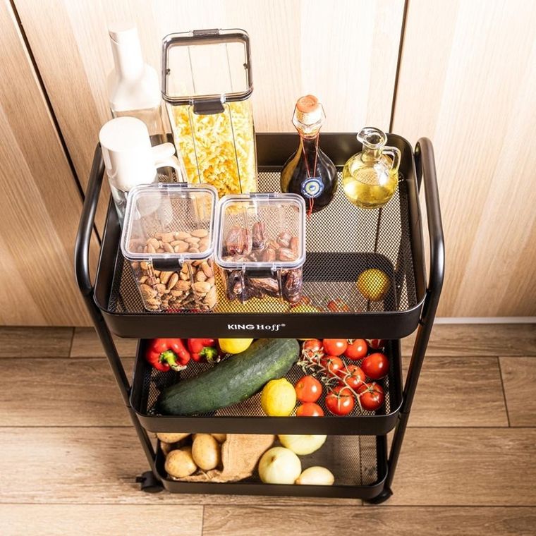 Kinghoff, mobilny barek, regał wielofunkcyjny, kh-1941