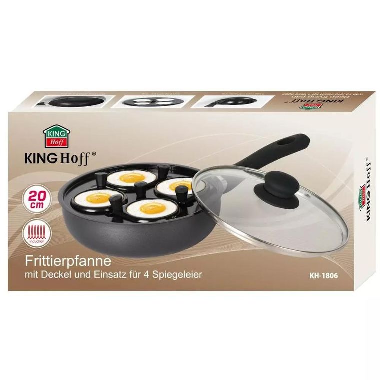 Kinghoff, patelnia z wkładem do jajek, 20 cm, KH-1806