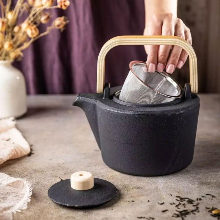 Kinghoff, zaparzacz żeliwny dzbanek z filtrem, 1.3l