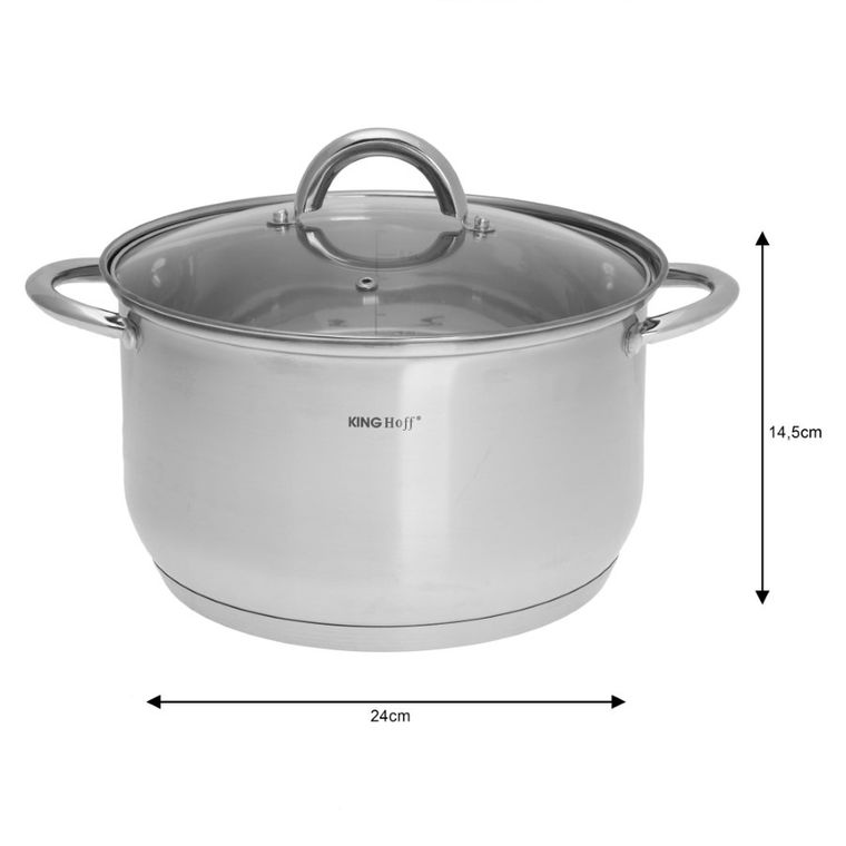 Kinghoff, zestaw garnków stalowych, 6 elementów, KH-4447