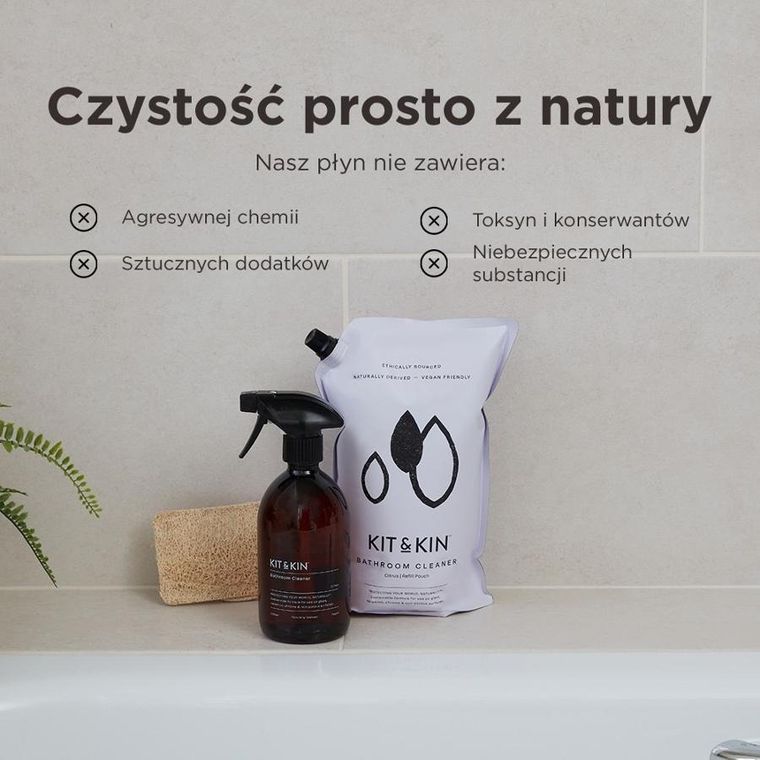 Kit & Kin, naturalny środek do czyszczenia łazienki, o zapachu cytrusów, 500 ml