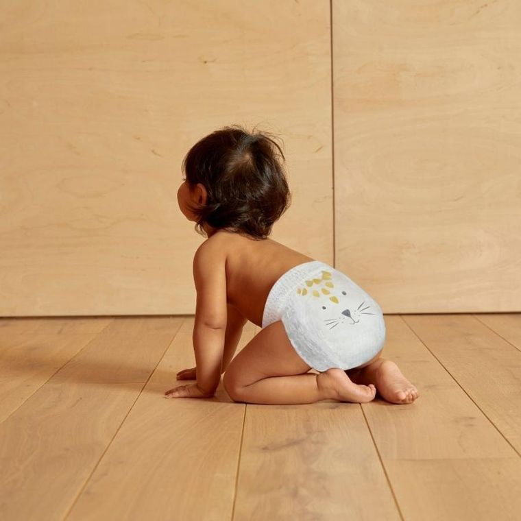 Kit and Kin, biodegradowalne pieluchomajtki, Nappy Pants, rozmiar 4, 9-15 kg, hippo i leopard, 22 szt.