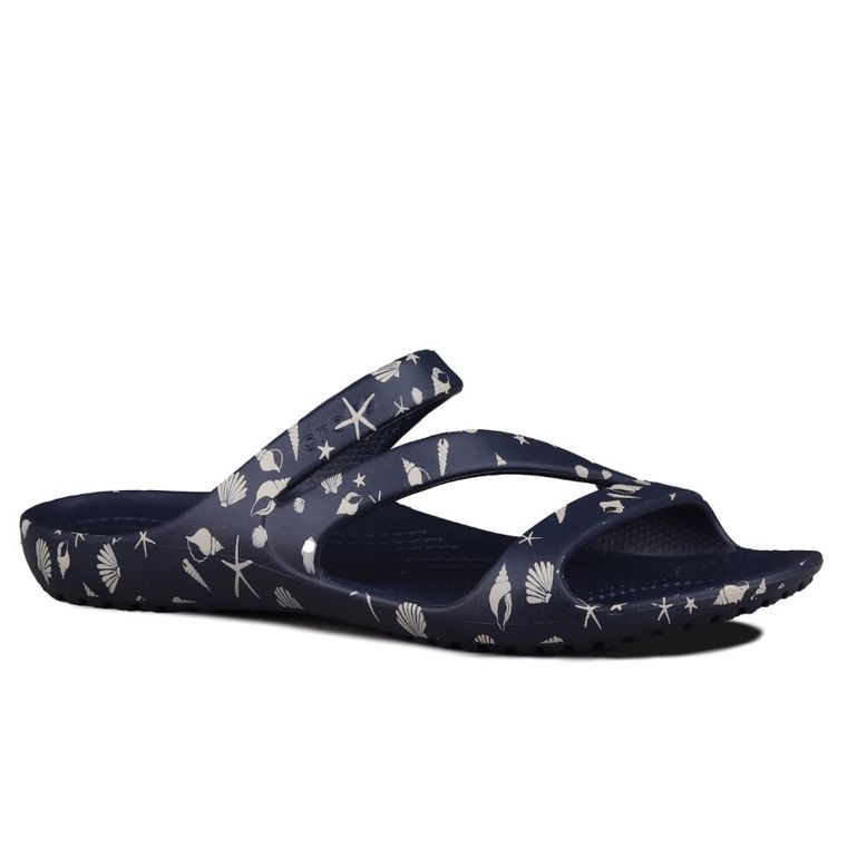 Klapki damskie, granatowe, Crocs Kadee II