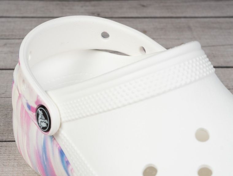 Klapki damskie na platformie, ecru, Crocs Classic Platform Dream