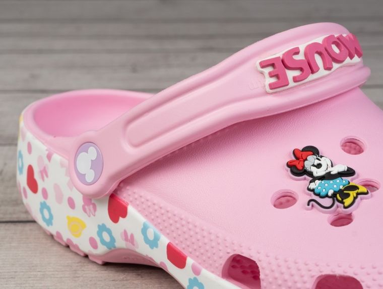 Klapki dziewczęce, różowe, Myszka Minnie, Crocs