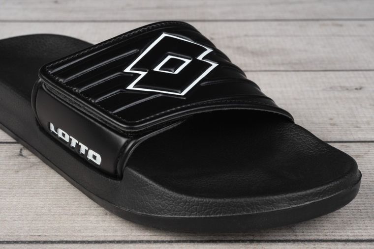 Klapki męskie, czarne, Lotto Flyde