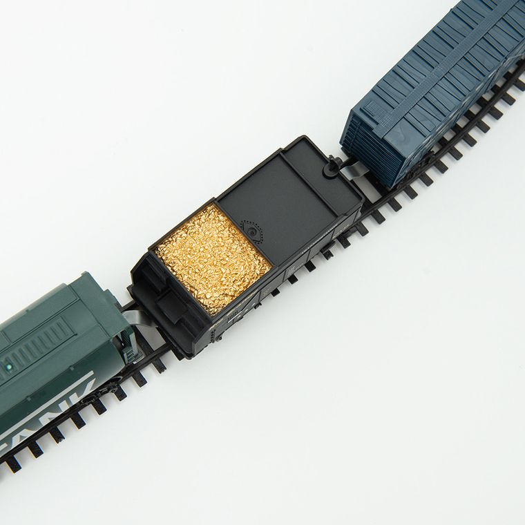 Klasyczna kolejka z torami, światło i dźwięk