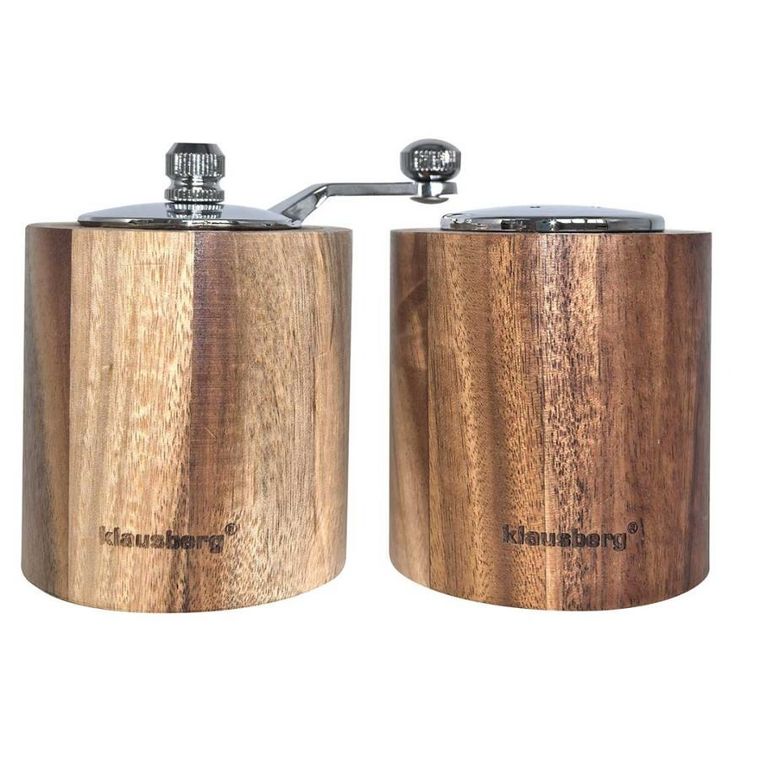 Klausberg, akacjowy młynek do pieprzu + solniczka, KB-7859