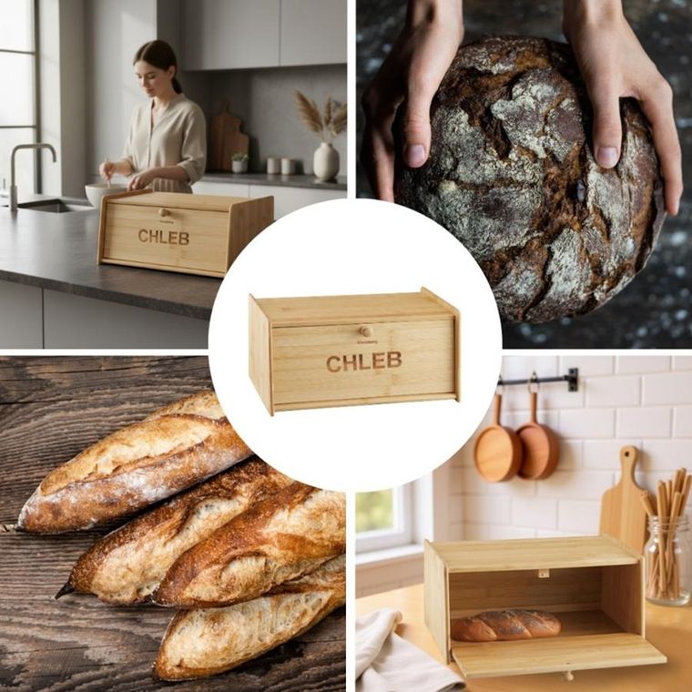 Klausberg, chlebak, pojemnik na pieczywo, bambusowy, kb-7934
