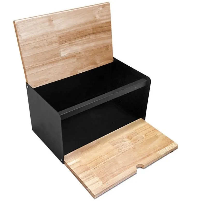 Klausberg, chlebak stalowo-drewniany, dwustronny, czarny, KB-7386