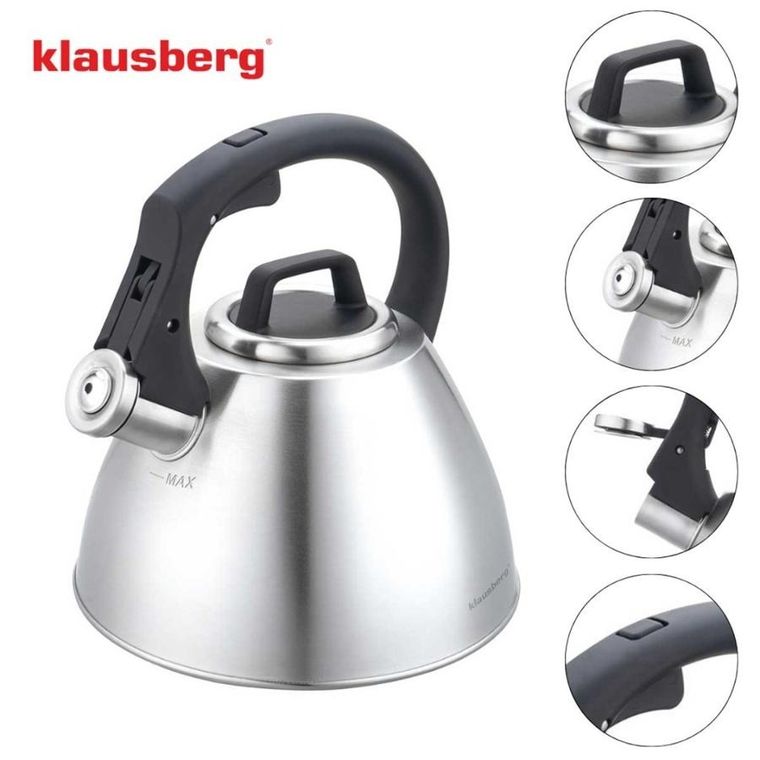 Klausberg, czajnik stalowy z gwizdkiem, 2,5l, kb-7951