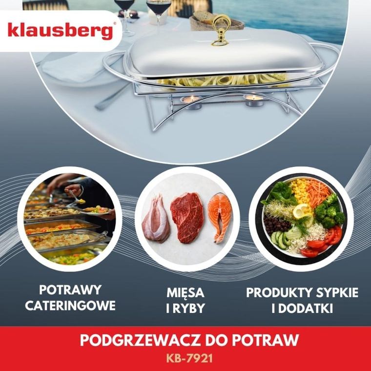 Klausberg, podgrzewacz żaroodporny, stołowy, 3l, KB-7921