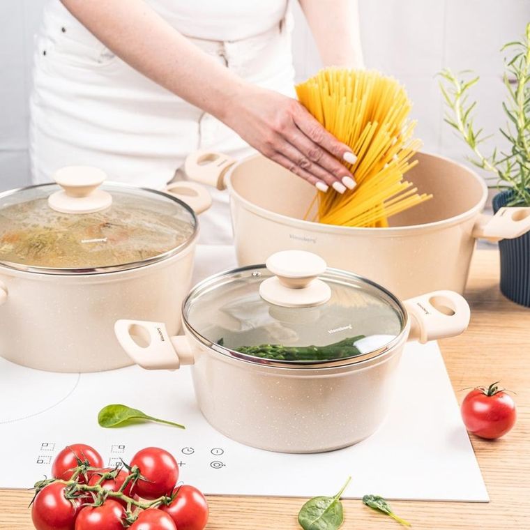 Klausberg, zestaw garnków marmurkowych, 6 elementów, kb-7961