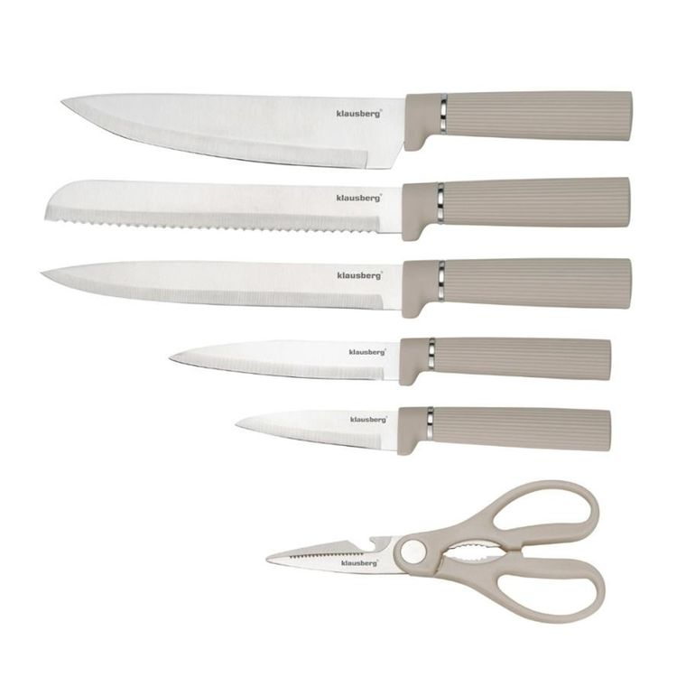 Klausberg, zestaw noży w stojaku z deską i chwytem na ręcznik, kb-7978