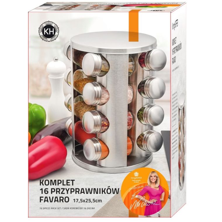 Könighoffer, Favaro, zestaw przyprawników, 16 elementów, 17,5-25,5 cm