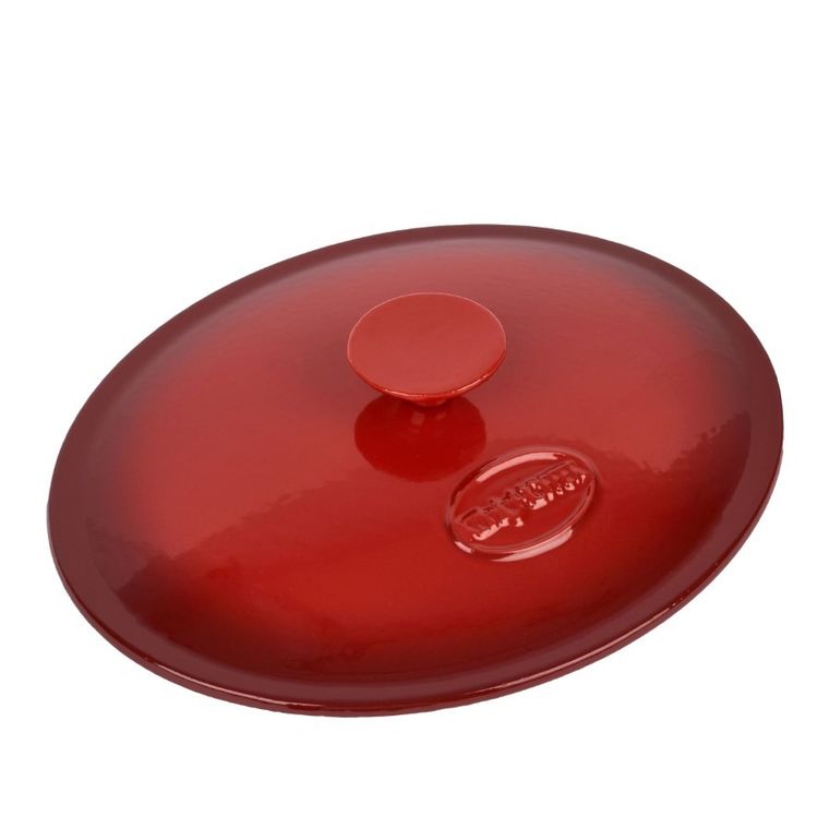 Könighoffer, gęsiarka żeliwna, emaliowana, owalna, czerwona, 4 l, 26-21-11,2 cm