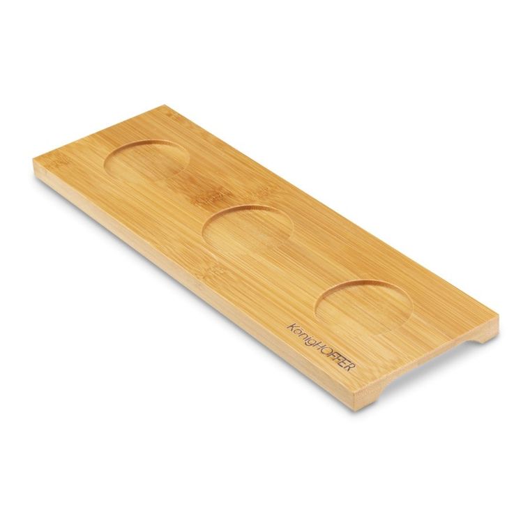 Könighoffer, miseczki do dipów na desce bambusowej z łyżeczkami, biały połysk, 3-150 ml