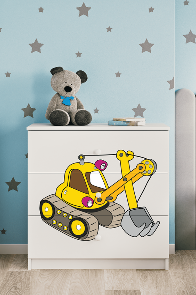 Kocot Kids, Babydreams, komoda, biała, koparka