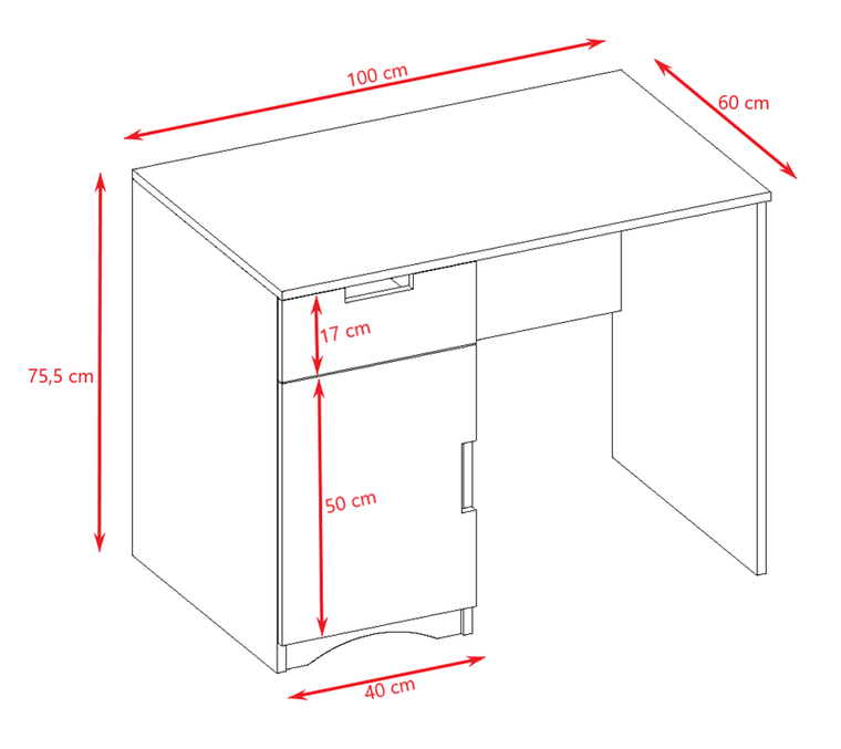 Kocot Kids, Classic, biurko, białe