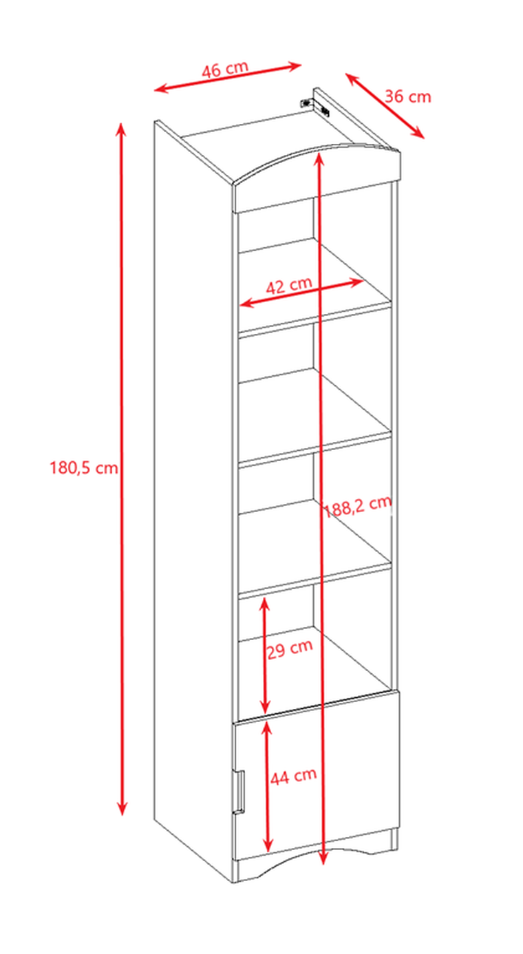 Kocot Kids, Classic, regał pojedynczy, biały