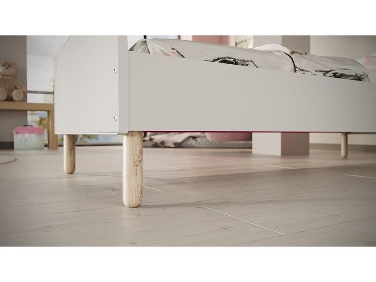 Kocot Kids, Emma, łóżko z materacem, białe, 90-200 cm