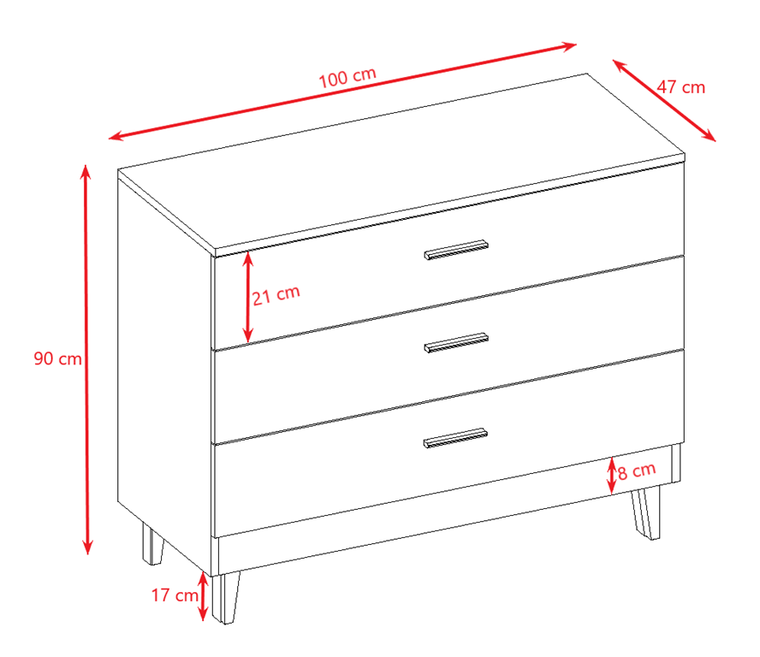 Kocot Kids, Kubi, komoda, biały