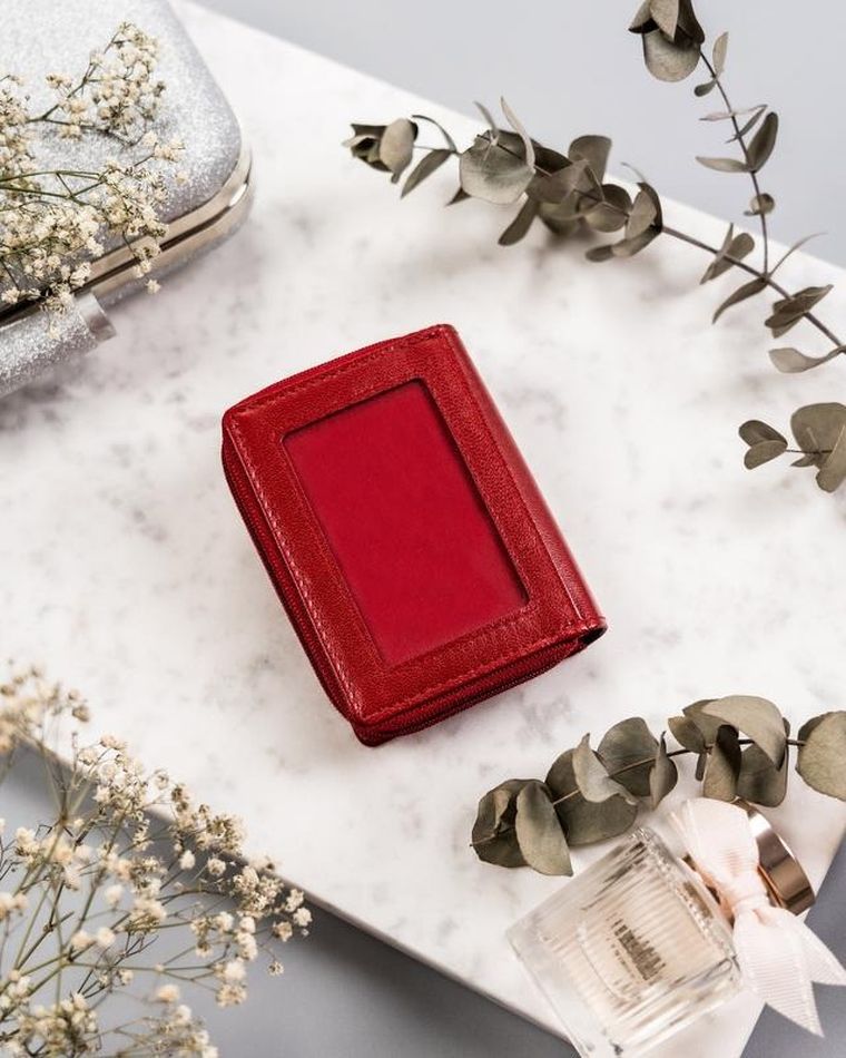 Kompaktowy skórzany portfel damski, Rovicky