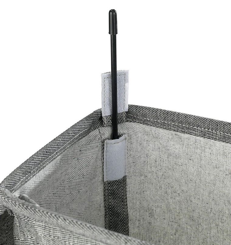 Kosz na pranie z pokrywą i kółkami, 43 l, 60-18.5-40 cm