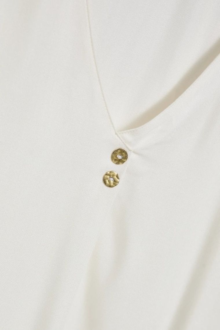 Koszula damska z długim rękawem, biała, Moodo