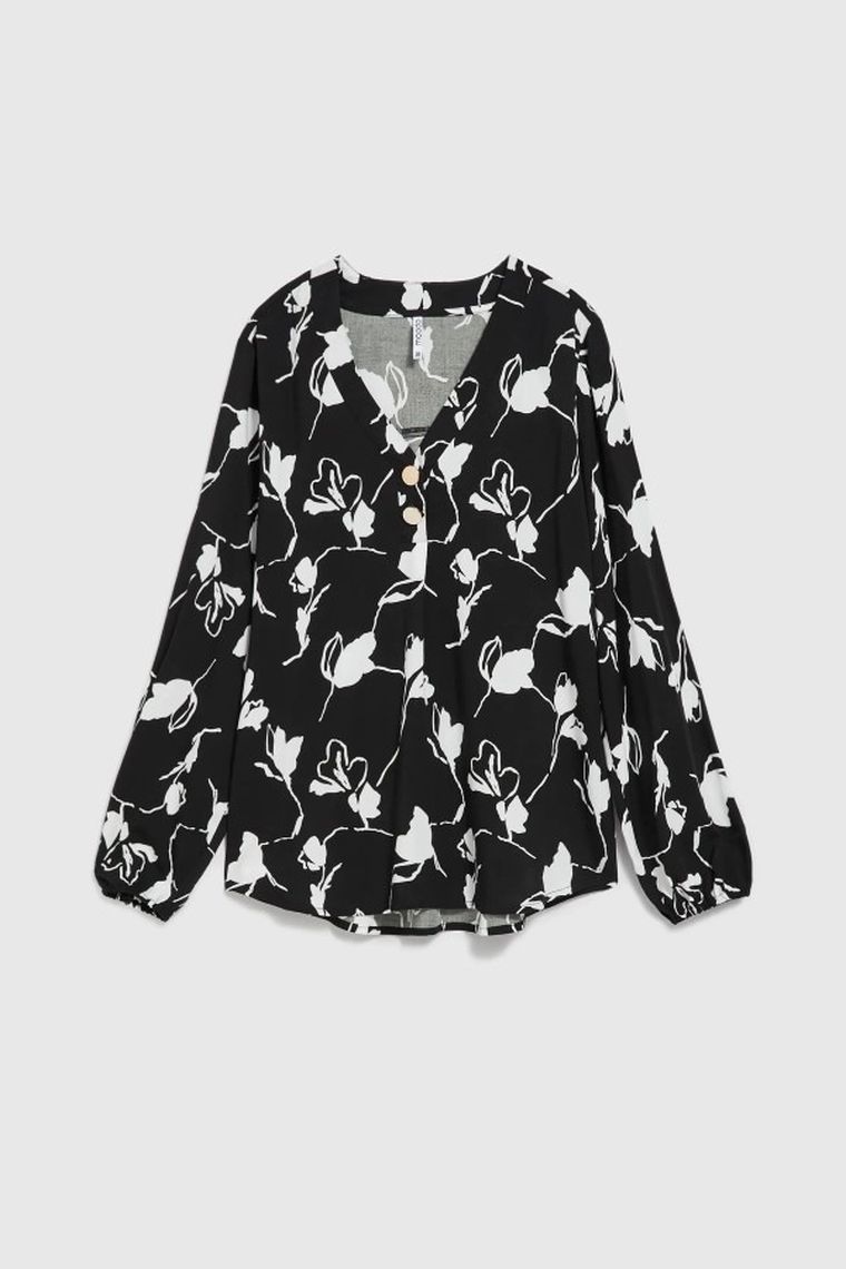 Koszula damska z długim rękawem, mix, Moodo