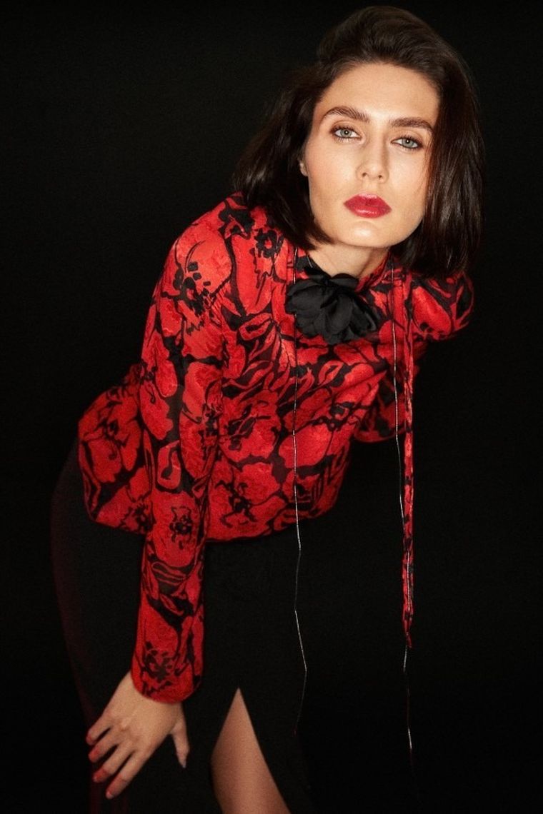 Koszula damska z długim rękawem, mix, Moodo