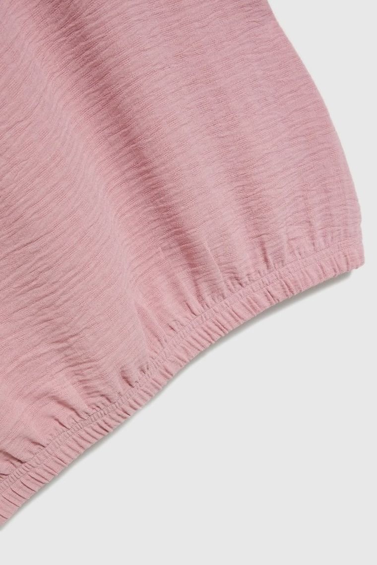 Koszula damska z krótkim rękawem, różowa, Moodo