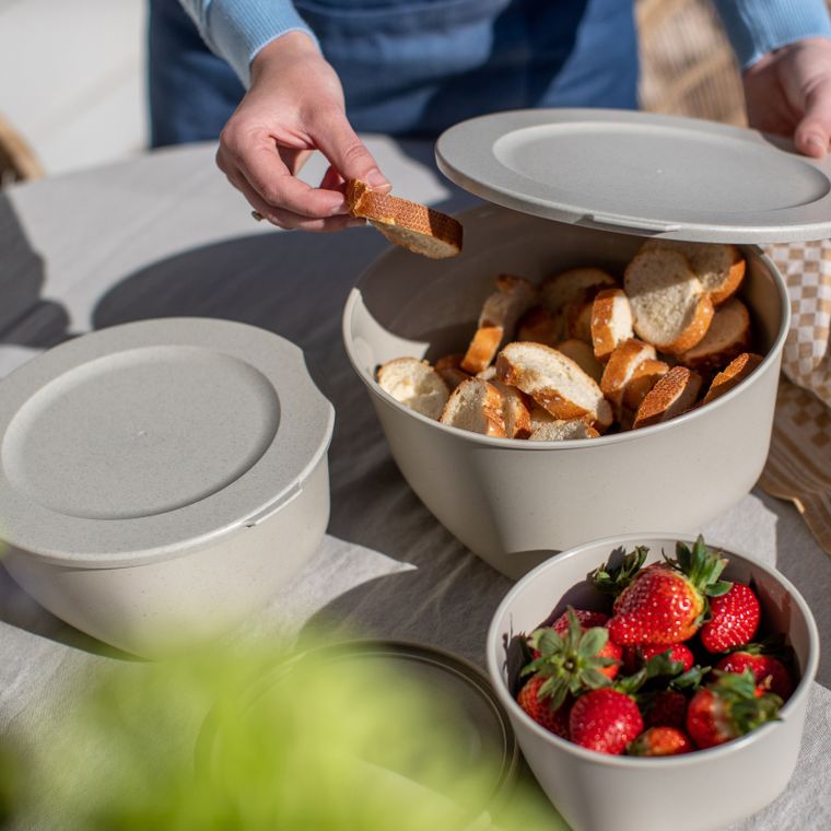 Koziol, pojemnik z pokrywką, Connect 4l, Desert Sand