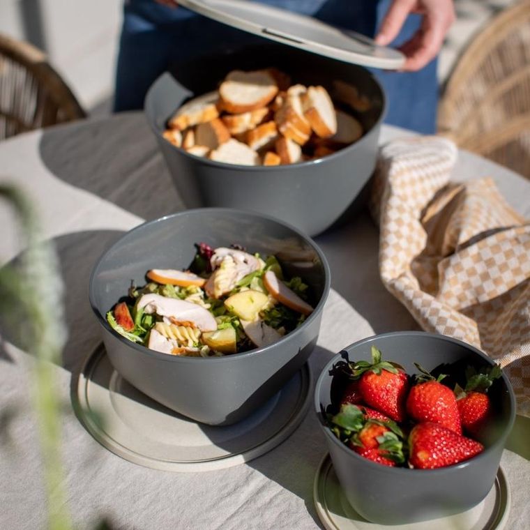 Koziol, Stockholm, pojemnik na żywność, 1l + 2l + 4l, 3 szt.