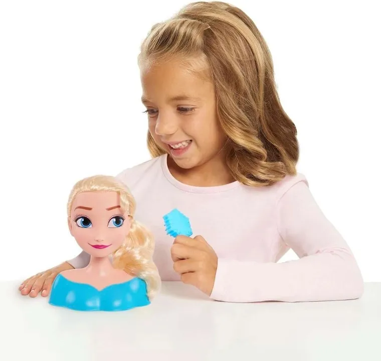 Kraina Lodu, Elsa, głowa do stylizacji, zestaw ze szczotką