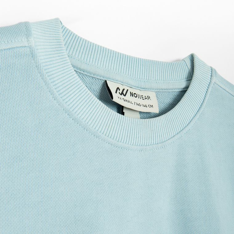 Krótka bluza z bawełny czesanej NOWEAR