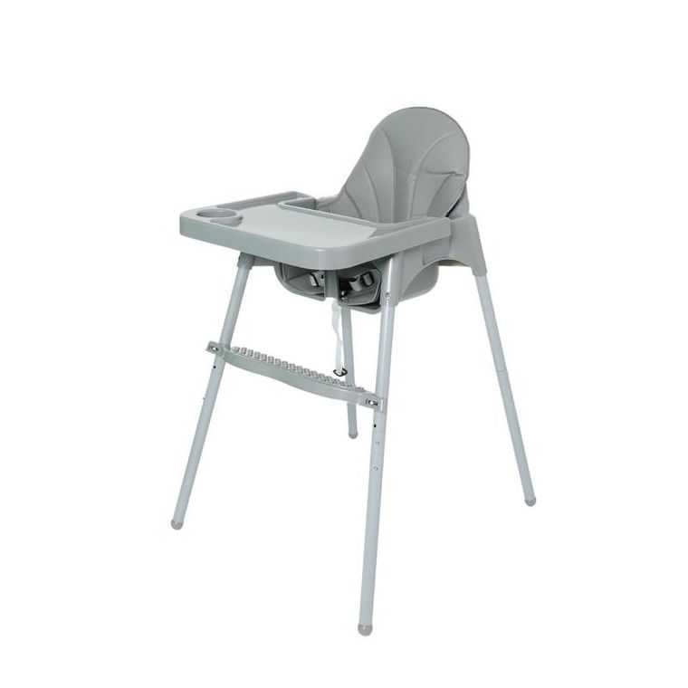 Krzesełko do karmienia, regulowane, szary