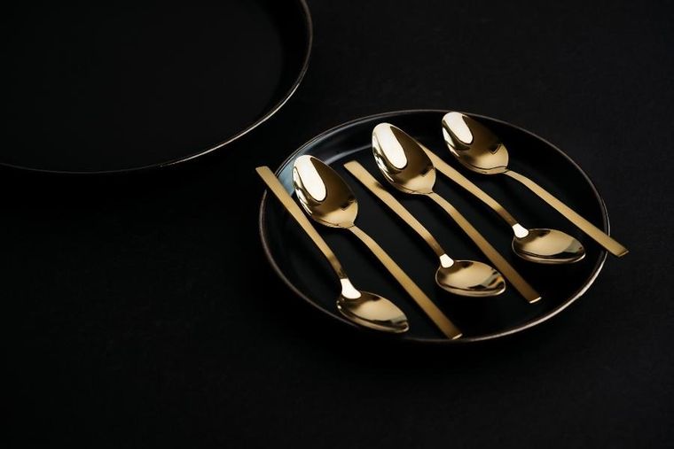 Kulig, Piano, komplet sztućców, Gold, 24 szt.
