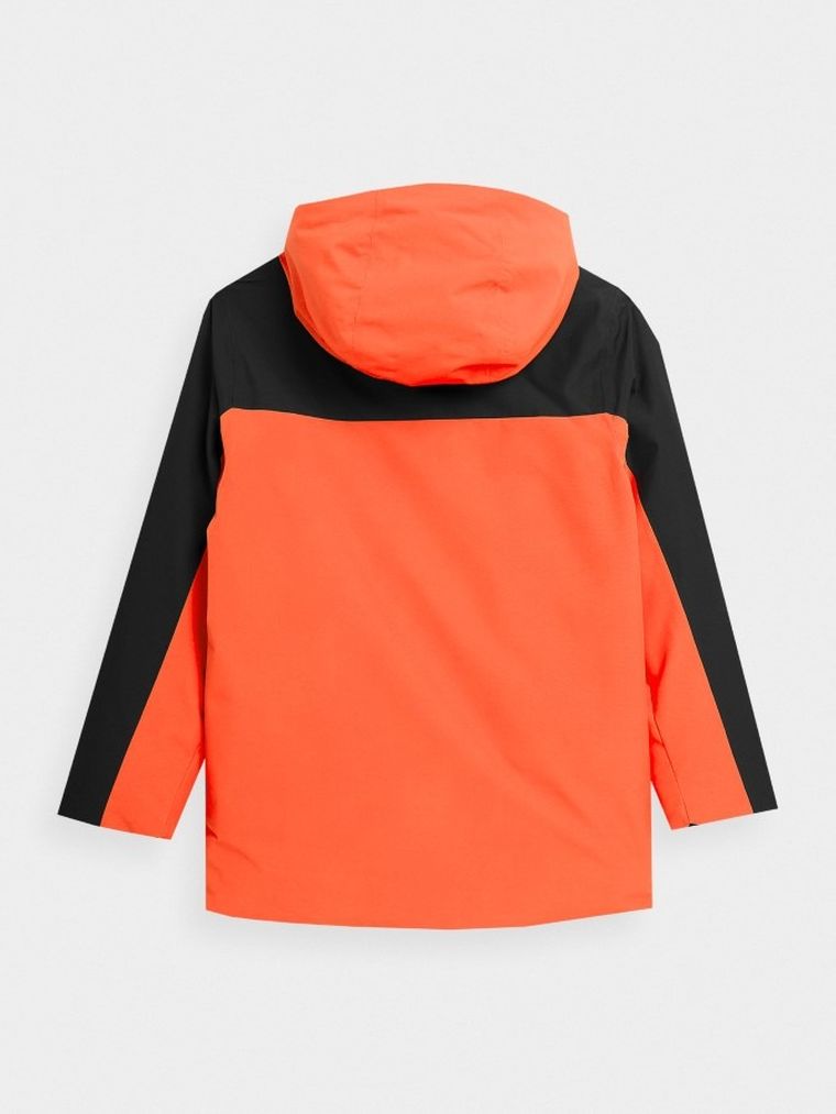 Kurtka chłopięca z kapturem, czerwona, 4F