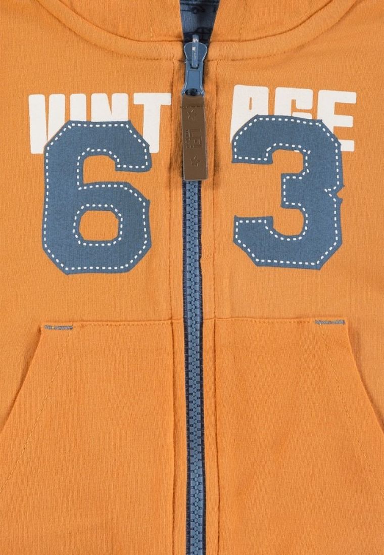 Kurtka chłopięca z kapturem, dwustronna, pomarańczowa, niebieska, Lief