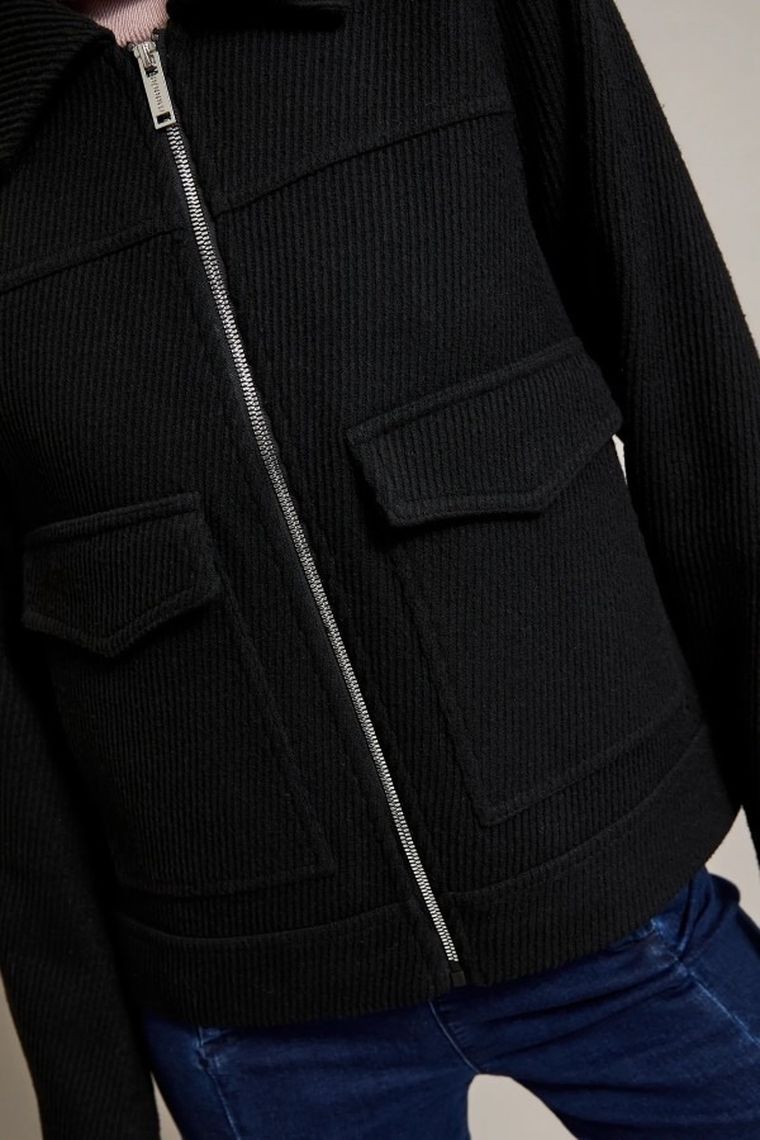 Kurtka damska, czarna, Moodo