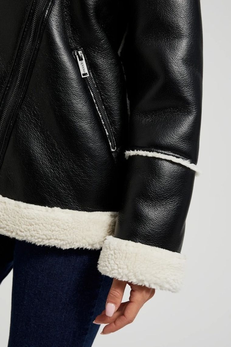 Kurtka damska, czarna, Moodo