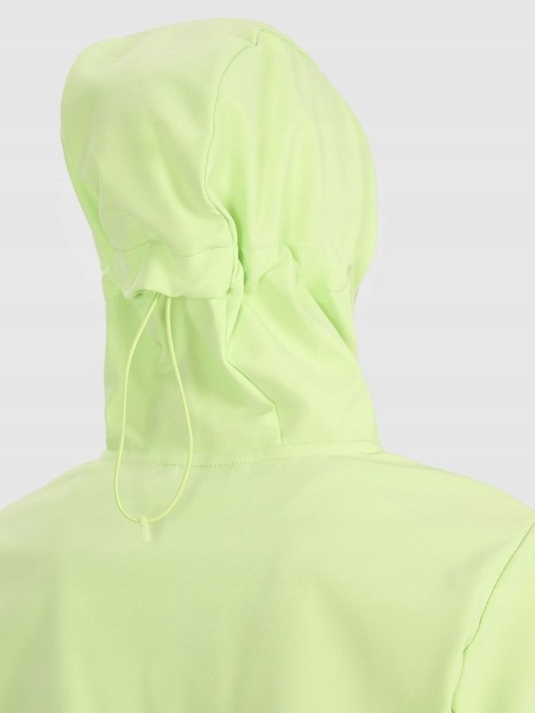 Kurtka softshell damska z kapturem, żółta, 4F