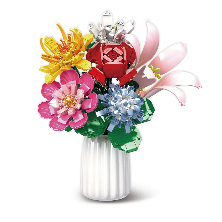 Kwiaty, klocki konstrukcyjne