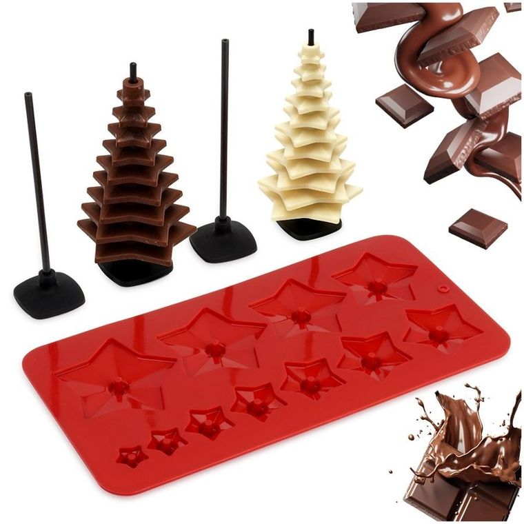 La Cucina, forma do czekolady, silikonowa, choinka, 9 elementów