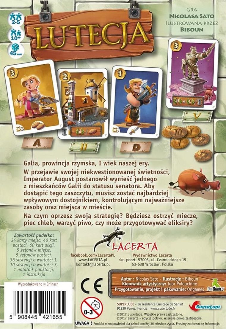 Lacerta, Lutecja, gra strategiczna