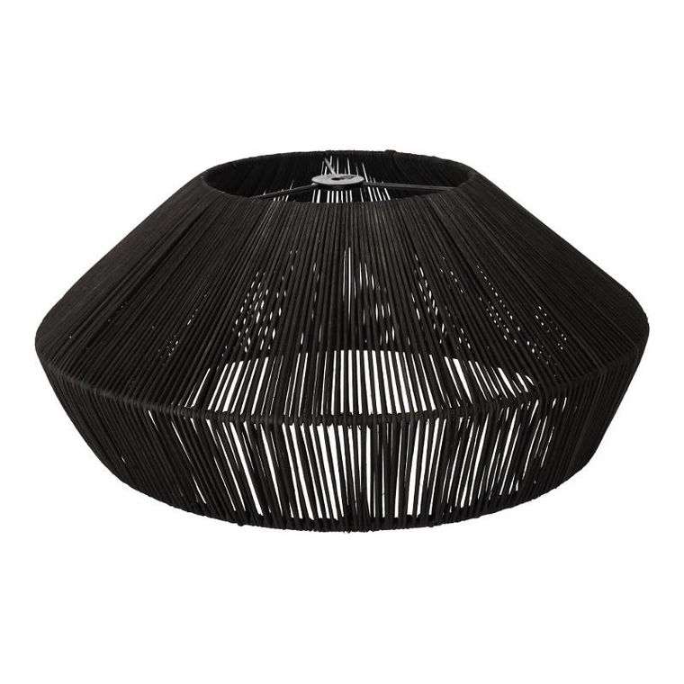 Lampa wisząca, rattanowa, 50 cm, czarna
