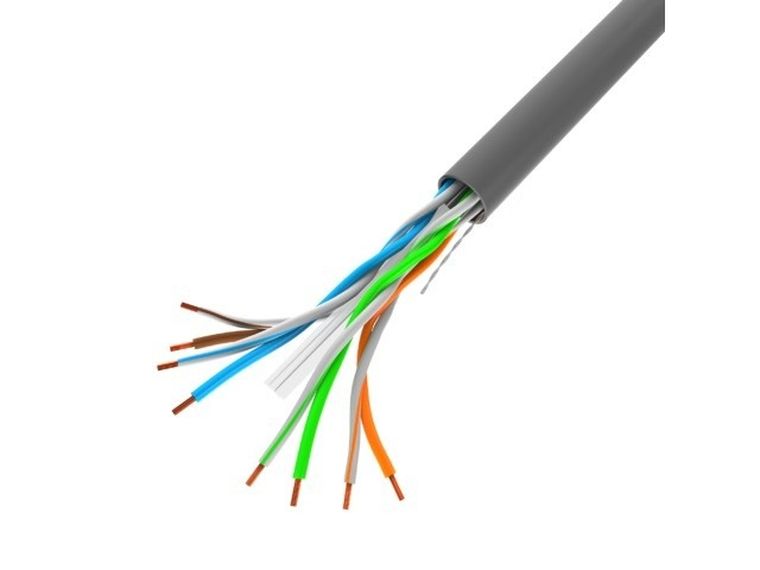 Lanberg, kabel sieciowy, LCU6-12CU-0305-S, UTP; 305m, kat. 6, szary