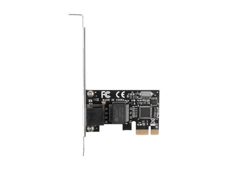 Lanberg, karta sieciowa, PCI-E 1X RJ45 1GB RTL8111C ŚLEDŹ LOW PROFILE PCE-1GB-201